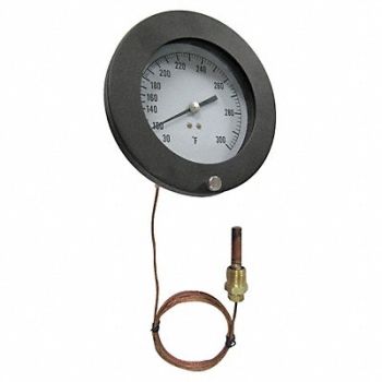 GRAINGER APPROVED G2669 Analog Panel Mt Thermometer 30 to 300 F, 12U652