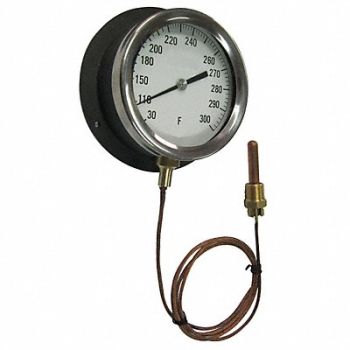 GRAINGER APPROVED G2671 Analog Panel Mt Thermometer 30 to 300F, 12U662