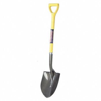 WESTWARD Round Point Shovel 27 in Handle 14 ga., 12V170