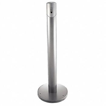 TOUGH GUY K2498 Cigarette Receptacle 1/4 gal Silver, 12V179