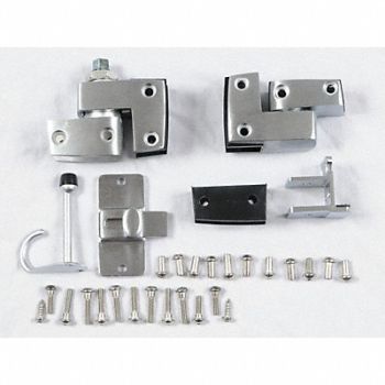 ASI GLOBAL PARTITIONS Slide Latch Aluminum Brushed, 12V396