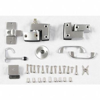 ASI GLOBAL PARTITIONS Slide Latch Aluminum Brushed, 12V397