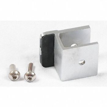 ASI GLOBAL PARTITIONS Door Stop and Keeper Zinc Brushed, 12V406