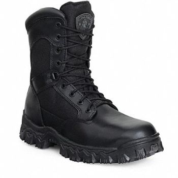 ROCKY 8 Work Boot 13 Wide Black Composite PR, 12Y938