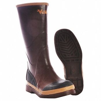VIKING G3086 Rubber Boot Unisex 13 Knee Brown PR, 12W815