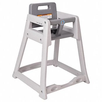 KOALA KARE PRODUCTS Plastic High Chair Unssbld Gry, 12Y379