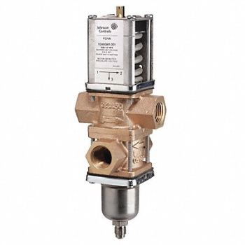 JOHNSON CONTROLS Water Regulating Valve 3 Way 1 In, 12Y961