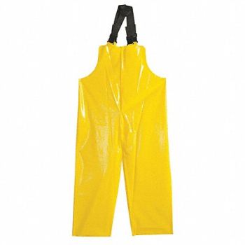 POLYCO G3214 Rain Bib Overall Unrated Yellow XL, 12Z607