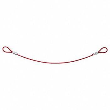BRADY Cable Lockout Red 3/16 Dia PVC Coated, 806U77