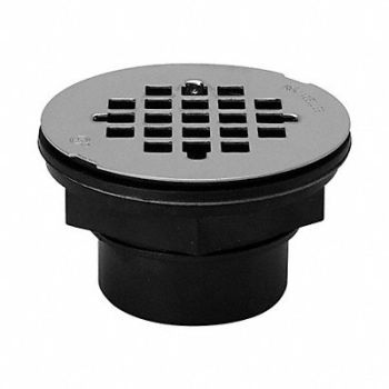 GRAINGER APPROVED Shower Drains Dia 2 Round ABS, 1RLV1