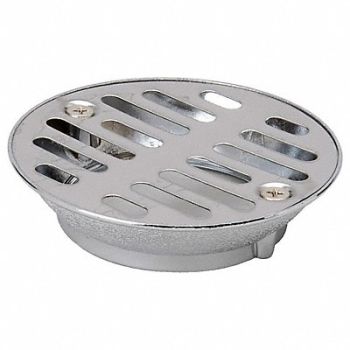 GRAINGER APPROVED Shower Drains Dia 1-1/2 Round Brass, 1RLV5