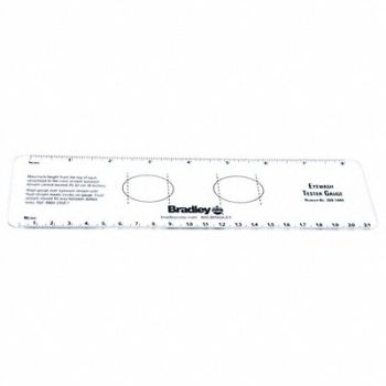 BRADLEY Eyewash Tester Gauge, 133N56