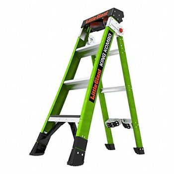 LITTLE GIANT Fiberglass Industrial Combination Ladder, 803J07