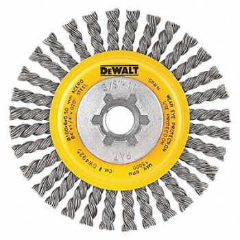 DEWALT Wire Wheel Carbon Steel 4 X5/8 -11 PK6, 135D76