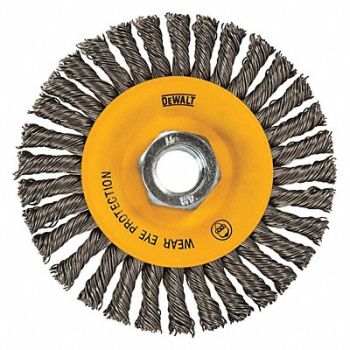 DEWALT Wire Wheel Carbon Steel 6 X5/8 -11 PK6, 135D78