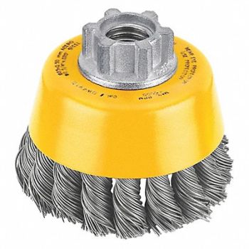 DEWALT Knotted Cup Brush SS 3 x5/8 -11, 135D84