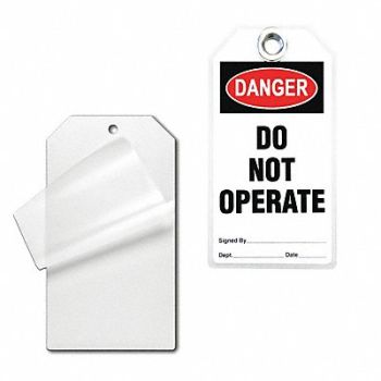 IDESCO SAFETY Safety Tag Laminating Pouches PK10, 136K61