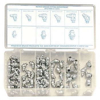 PRECISION BRAND Hydraulic Grease Fitting Metric Stl PK95, 42DJ70