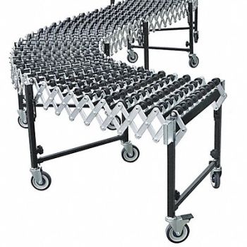 GRAINGER APPROVED Skate Wheel Conveyor 38-9/16 W Overall, 55KR77