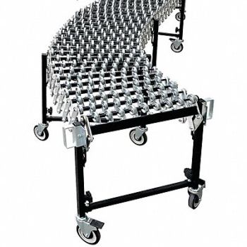 GRAINGER APPROVED Skate Wheel Conveyor 32-11/16 W Overall, 55KR81