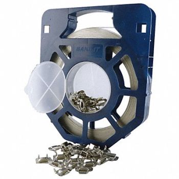 BAND-IT SS Band And Buckle Kit Stdrd Duty Steel, 13E233