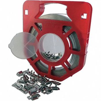 BAND-IT SS Band And Buckle Kit Stdrd Duty Steel, 13E234