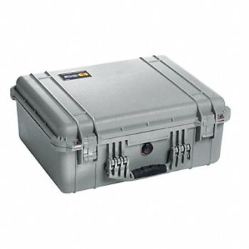PELICAN G3133 ProtCase 5 7/8 in Double Throw Silver, 13E483