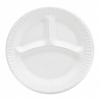 DART Disposable Foam Plate 9in White PK500, 13E891