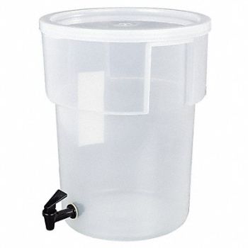CARLISLE Beverage Dispenser Round 5 Gal Black, 13F144