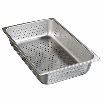CARLISLE Perforated Food Pan Full Size SS PK6, 13F294