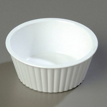 CARLISLE Fluted Ramekin 4.5 oz White PK48, 13F358