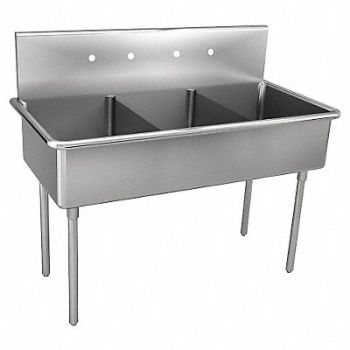 JUST MANUFACTURING Just Scullery Sink Rect 15inx24inx12in, 13G609