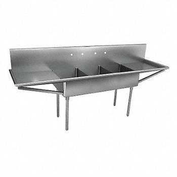JUST MANUFACTURING Just Scullery Sink Squar 24inx24inx12in, 13G614