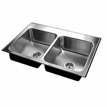 JUST MANUFACTURING Just DropIn Sink Rect 19inx16inx7-1/2in, 13G631