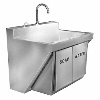 JUST MANUFACTURING Just Scrub Sink Rect 30inx17-1/2inx11in, 13G649