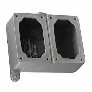 APPLETON ELECTRIC Mounting Body 2Gang 3/4In Feed-Thru Iron, 13G867