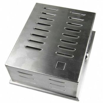 GRAINGER APPROVED Tstat Guard SS 9 3/16x7 1/4x3 5/16in, 13J044