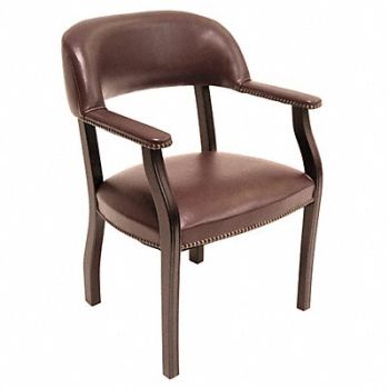 REGENCY Ivy League Captains Chair Vinyl Burgundy, 13J287