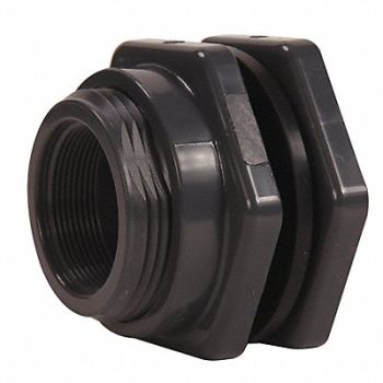 HAYWARD Bulkhead Tank Fitting EPDM 3 5/8 L PVC, 13L957