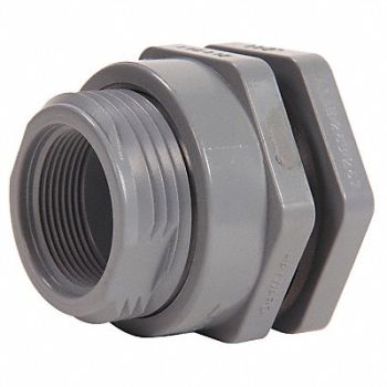 HAYWARD Bulkhead Tank Fitting FKM 2 3/4 L CPVC, 13L958
