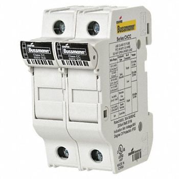 BUSSMANN Fuse Block 0 to 30A Class CC 2 Pole, 13M217