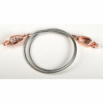 GRAINGER APPROVED Bond Wire with 2 Clips 3 ft., 13M344