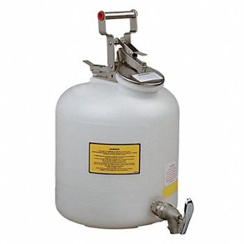 JUSTRITE Disposal Can 5 gal White Polyethylene, 13M371