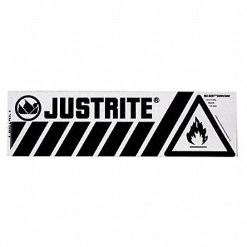 JUSTRITE Safety Cabinet Lbl 3.5x12in Paper, 13M425