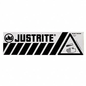 JUSTRITE Safety Cabinet Lbl 3.5x12in Paper, 13M429