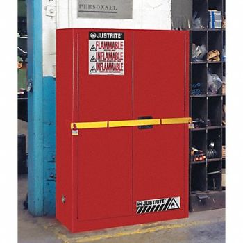 JUSTRITE K3023 Flammable Safety Cabinet 45 gal Red, 102WP4
