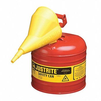 JUSTRITE Type I Safety Can 2 gal Red 13-3/4In H, 13M459