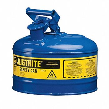 JUSTRITE Type I Safety Can 2.5 gal Blue 11-1/2InH, 13M469
