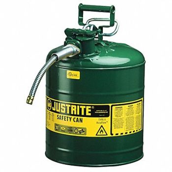 JUSTRITE Type II Safety Can Green 17-1/2 in H, 13M487