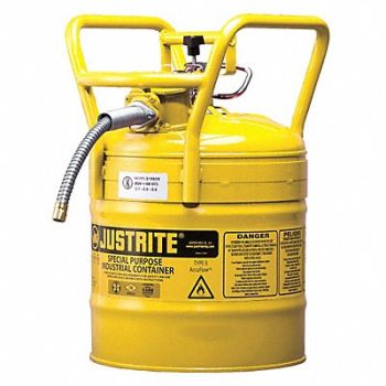 JUSTRITE Type II DOT Safety Can 17-1/2 in H, 13M491